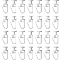 Curtain Hooks Plastic 100 Pcs Curtain Track Glider Hooks 11 mm Curtain Rail Hooks Curtain Rail Gliders for Window Door Shower Curtains