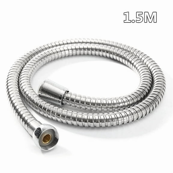 1m/1.5m/ 2m G1/2 Inch Stainless Steel Flexible Shower Hose Long Bathroom Shower Water Hose Extension Plumbing Pipe Pulling Tube