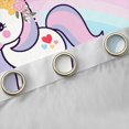 thumbnail image 4 of Feelyou Dreamy Unicorn Kids Curtains Pack of 2 (42x84 Each), Rainbow Stars Rainbow Curtains Blackout, Kawaii Cartoon Animal Bedroom Curtains, Window Curtains Decor, 4 of 6