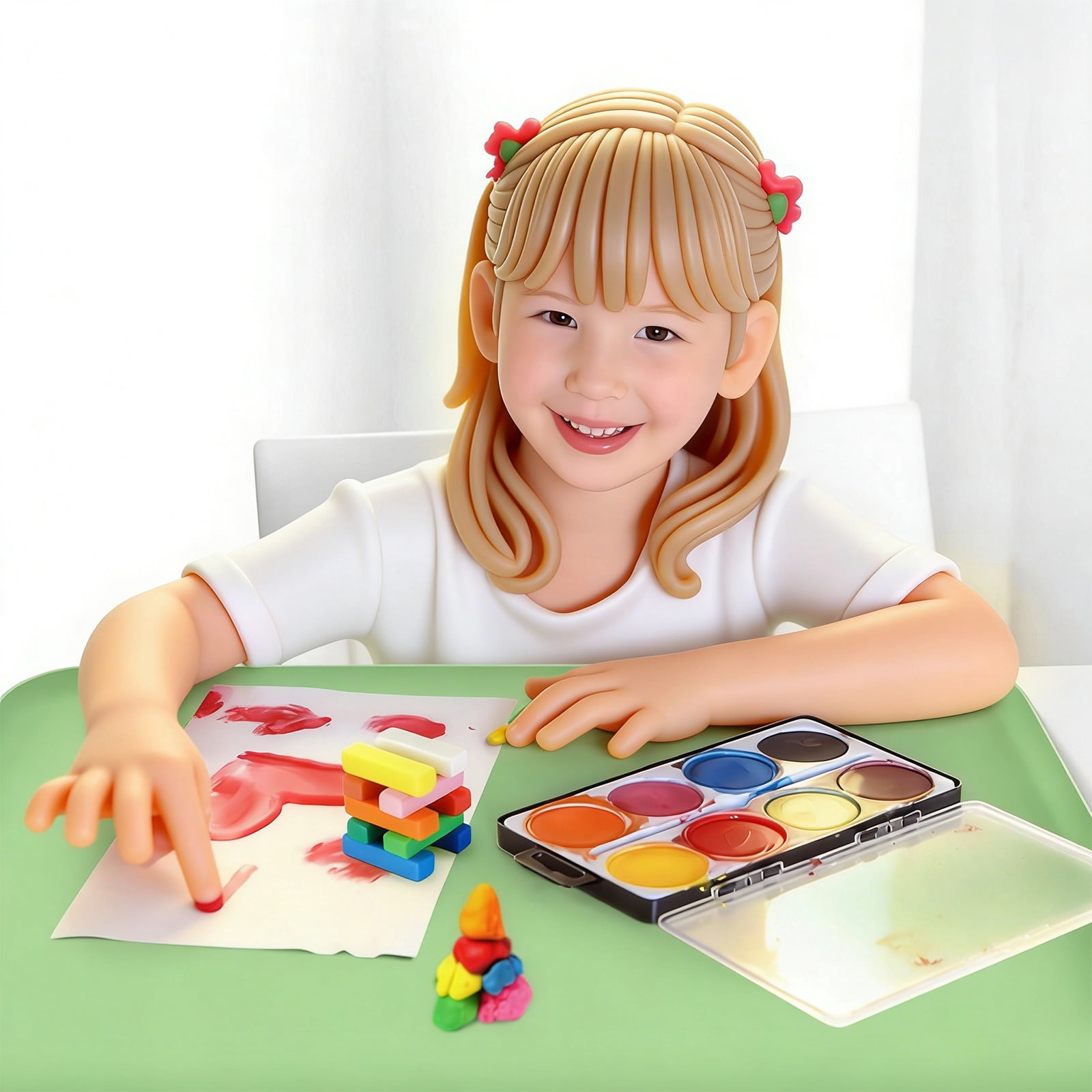 Silicone Craft Mat with Raised Edges to Contain Liquids and Keep Workspaces Cleaning for Projects