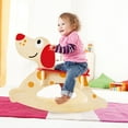 thumbnail image 3 of Hape Rock and Ride Kids Wooden Rocker Puppy Ride On Toy w/ Handles for Toddlers, 3 of 5