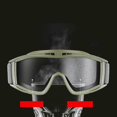 thumbnail image 3 of Gafas de seguridad antivaho, gafas tácticas Desert Locusts, gafas militares especiales polarizadas para tiro al aire libre, equipo de CS real (verde) (1 unidad), 3 of 4