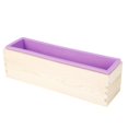 thumbnail image 1 of Fdit 900Ml Rectangle Silicone Soap Mold Diy Tool For Baking Cake Ice Chocolate (Purple) , Diy Tool For Baking Cake, 1 of 9
