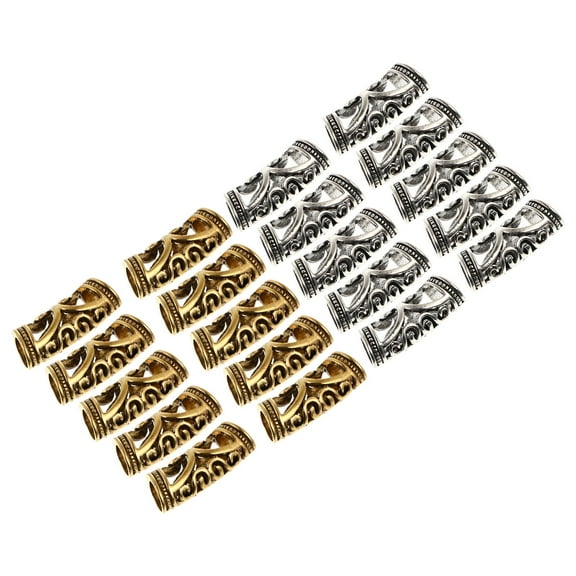 LOLIPPYY 20pcs Braid Hair Accessory Beads Hair Braid Decoration for Photographs Gold