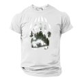 thumbnail image 2 of ZQUUVOU Men's T-Shirt Casual Short Sleeve Print Crew Neck Shirt (A-White,XL), 2 of 5