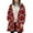 Red, variant on Kilaqueen Winter Jackets for Women Plaid Long Sleeve Zip Up Fleece Lined Hooded Jackets with Pockets Winter Warm Casual Trendy Coat