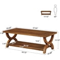 thumbnail image 2 of TRIBEWOOD Rectangle Solid Wood Coffee Table With Storage, 2 of 5