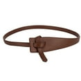 thumbnail image 2 of TANGNADE Womens Belts For Dresses Elegant Lady's Full PU Leather Coat Matching Knotted Belt Coffee, 2 of 4