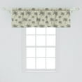 thumbnail image 2 of Ambesonne Palm Tree Valance Pack of 2, Vintage Tropical, 54"X18", Pale Khaki and Dark Grey, 2 of 4