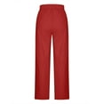 thumbnail image 5 of XIAfhje Linen Trousers Womens Summer Wide Leg Trousers Sale Cotton Linen Drawstring Elastic Waist Pockets Lightweight Loose Long Casual Lounge Trousers Pants Beach Holiday, 5 of 6