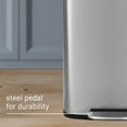 thumbnail image 3 of happimess Connor Rectangular 13.2-Gallon Trash Can with Soft-Close Lid and FREE Mini Trash Can, Platinum Silver, HPM1006A, 3 of 10