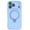 Light Blue, variant on Silicone Ring Stand Magnetic Case for iPhone 17 Pro with Tempered Glass Screen Protector - Navy Blue