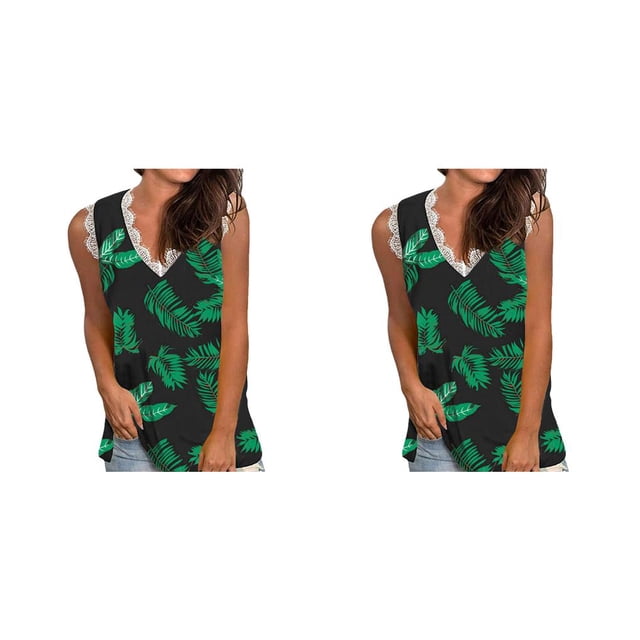 Chaleco de mujer Qarigey tipo 3 M 2piezas estampado Sexy Sin mangas cuello en V
