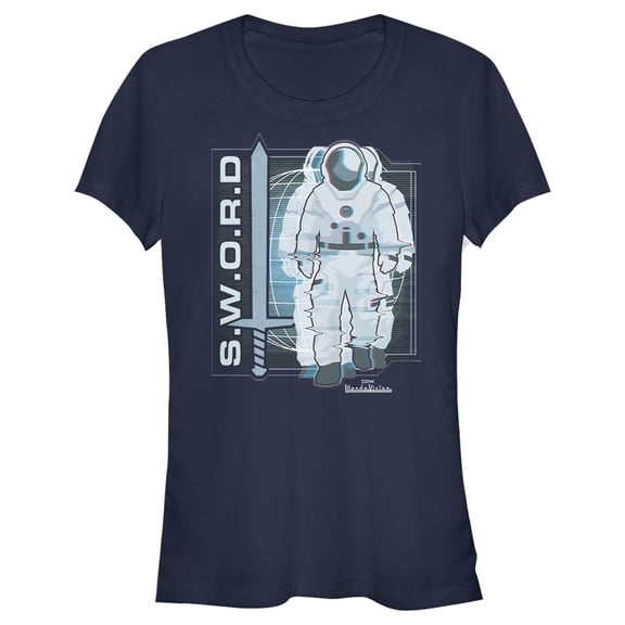 Junior's Marvel WandaVision S.W.O.R.D Graphic Tee Navy Blue 2X Large