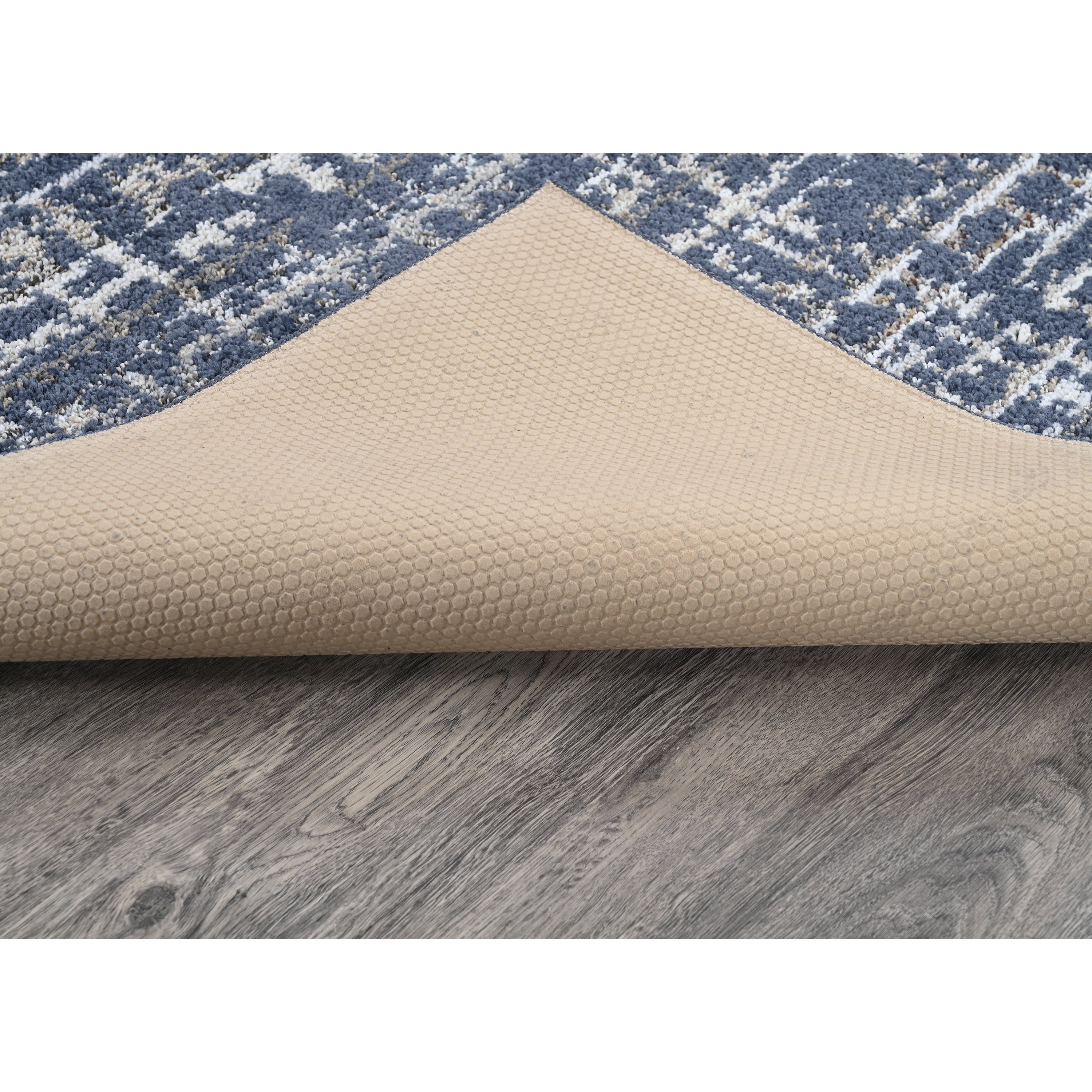 Garland Rug Rumba Slate Blue/Earth Tone Indoor Runner Rug, 3' x 12'