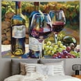 thumbnail image 2 of Orinice Grapes Wine Glasses Tapestry Wall Hanging Unique Style Graphic Tapestries Home Wall Decor Art for Living Room Bedroom Apartment Farmhouse Dorm - 4 Sizes Available 40x60inch, 2 of 6