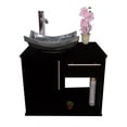 thumbnail image 1 of Gabinete para Baño con Puerta Y Cajón con Lavabo Y Monomando (Negro Mate/Gris) DECOMOBIL GABINETE 08, 1 of 4