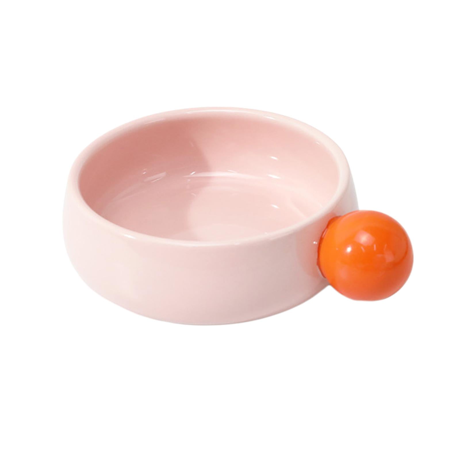 Gazechimp Cat Bowl Portable Wide Cat Dish for Pet Supplies Small Animals Pets Supplies Pink