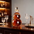 thumbnail image 6 of MMJ Gourd Shape Whiskey Decanter 1500ml Large High Borosilicate Glass Wine Bottle Gift for Home, 6 of 6