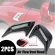 thumbnail image 5 of 1 Pair Black/Silver/White Car Air Flow Vent Hood Universal Auto Decorative Air Scoop Flow Intake Hood Vent Bonnet ABS Plastic, 5 of 5