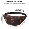 thumbnail image 3 of Fanny Pack Black Halloween Pumpkins Waist Pack Bag,Running Cross Bag,Waterproof Large Fanny Packs for Women Men for Travel Running Hiking Cycling, 3 of 6