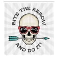 thumbnail image 2 of Ambesonne Retro Shower Curtain, Hipster Skull Pop Art, 69"Wx84"L, Multicolor, 2 of 4