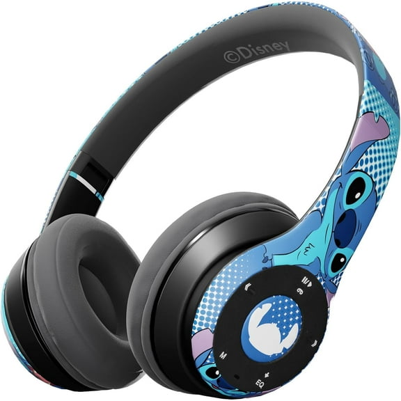 Disney Lilo & Stitch Over-Ear Wireless Foldable Headset with Microphone, Stitch Expressions