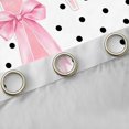 thumbnail image 4 of Manfei Cute Bowknot Print Blackout Curtains Set of 2 (38x54 Each),Pink Monogram T Pattern Living Room Curtains, 4 of 6