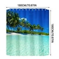 thumbnail image 3 of Hbdhejl Ocean Beach Print Shower Curtain 70X70 Inch With 12 Plastic Hooks Waterproof Shower Curtain Bathroom Heavy Side Shower Curtain Machine Washable Quick Dry, 3 of 8
