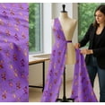 thumbnail image 5 of Soimoi Purple Cotton Cambric Fabric Check & World Map Print Fabric by the Yard 42 Inch Wide, 5 of 7