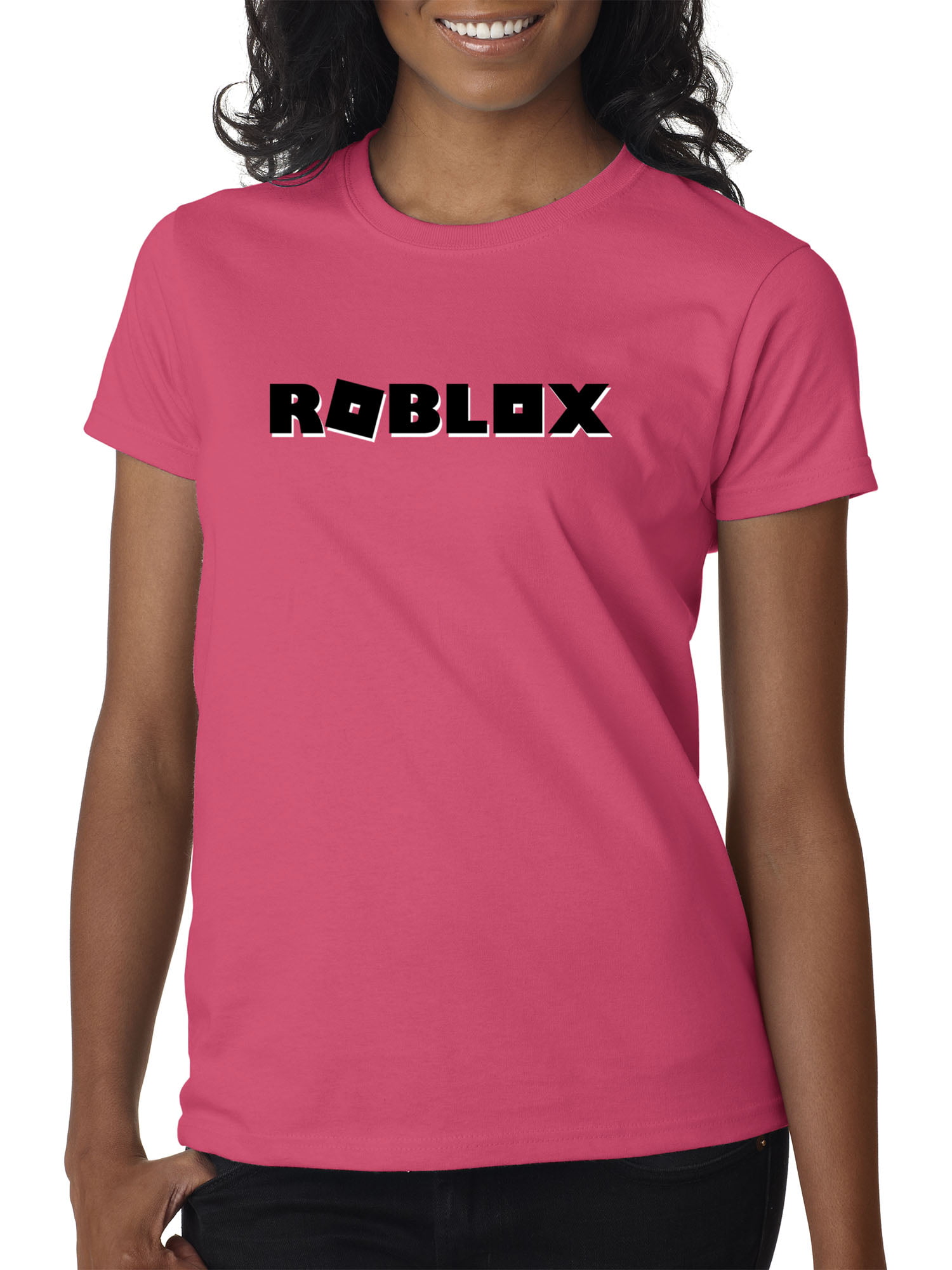 New Way New Way 1168 Women S T Shirt Roblox Block Logo Game Accent Small Heliconia Walmart Com Walmart Com - roblox clothes walmart com