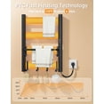 thumbnail image 4 of Heated Towel Rack Wall Mount, 4-Bar Towel Warmer for Bathroom, Fast PTC Heating, Programmable Timer, Adjustable Temperature, Matte Black, 4 of 8