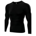 thumbnail image 2 of Men Compression Tight Long Sleeve Tops T-Shirt Quick Dry Gym Clothing For Sports Fitness Training Running Exercise S-3XL w/6 color, 2 of 10