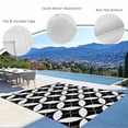 thumbnail image 3 of Black Rhombus Outdoor Rug for Patio/Deck/Porch, Non-Slip Large Area Rug 3 x 5 Ft, Retro Abstract Geometric Pattern Indoor Outdoor Rugs Washable Area Rugs, Reversible Camping Rug Carpet Runner, 3 of 8
