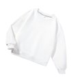 thumbnail image 2 of Sudadera para niños Cuello redondo Manga larga Moda Casual Niños Cuello redondo Jersey Top para niños y niñas Blanco 140 cm / 55,1 pulgadas, 2 of 5