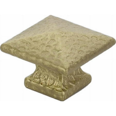 Emtek 86038 Square Dimpled 1" Square Cabinet Knob - Brass