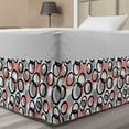 thumbnail image 1 of Geometric Bed Skirt, Abstract Brushstroke Design Rounds and Circles, Elastic Bedskirt Dust Ruffle Wrap Around for Bedding Decor, 4 Sizes, Blush Grey, by Ambesonne, 1 of 2