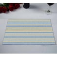 thumbnail image 2 of YUSDECOR horizontal blue golden strips Geometric pattern Kitchen Dining Table Mats Placemats Size 12x18 Inches, Set of 2 Pieces, 2 of 2