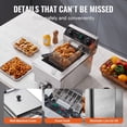 thumbnail image 6 of VEVOR Commercial Deep Fryer, 1500W Electric Countertop Fryer with Basket, 11.6Qt / 11L Stainless Steel Single Oil Fryer with Time & Temp Control, Overheat Protection, for Kitchen Restaurant Use, 6 of 9