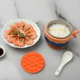 thumbnail image 7 of Kezqiaxn Home and Kitchen Gadgets Cutlery Suction Cups Children's Non-Slip Placemats Babies' Suction Cup Bowl Mats Silicon Heat Insulating Mats Suction Cups Non-Slip Dish and Cutlery Mats Orange, 7 of 7