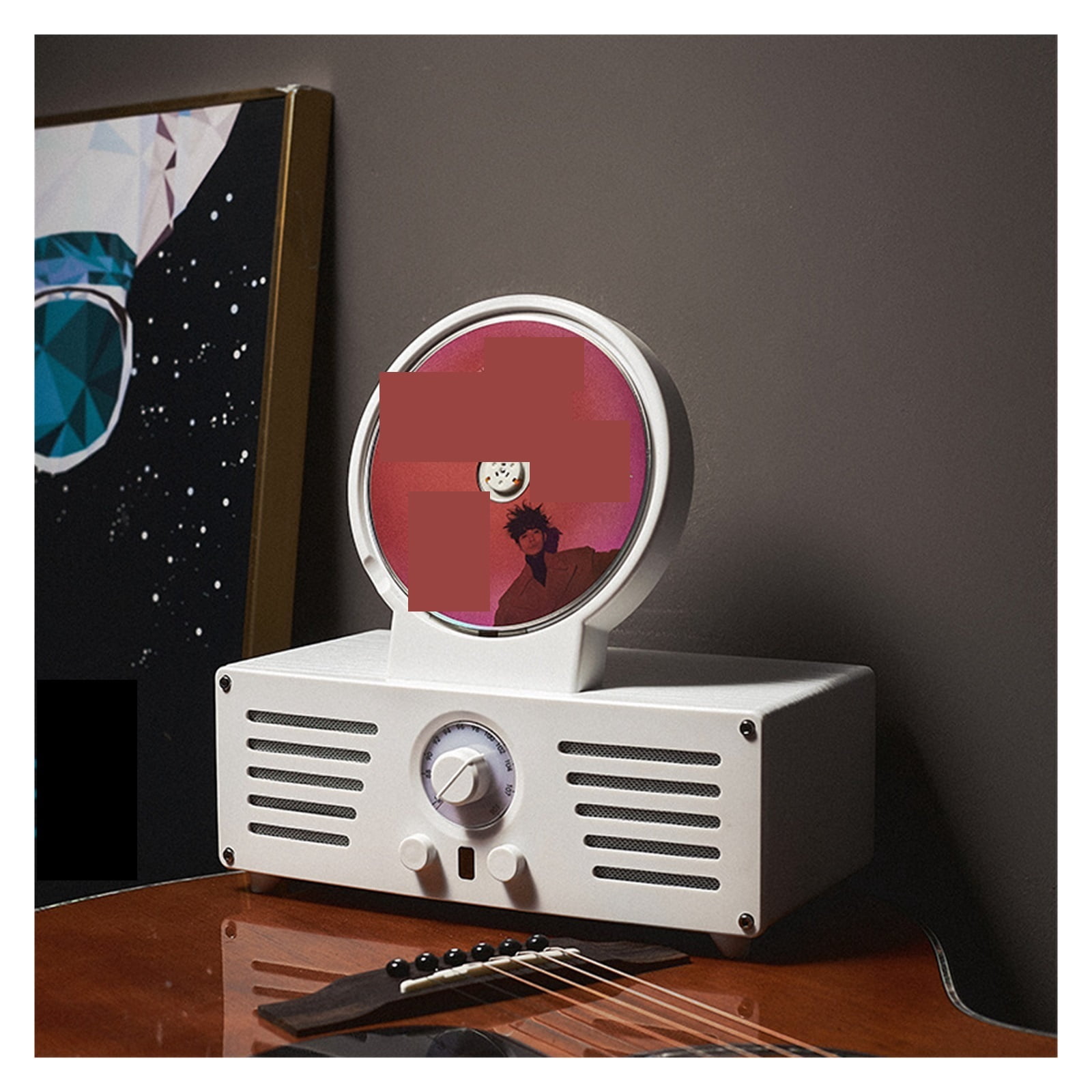 Bluetooth Retro CD Player with Projector and Radio Ideal Gift for Family and Retro Lovers