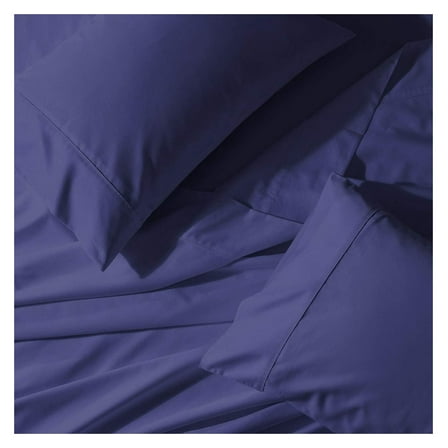 Solid Periwinkle King Pillowcases, Crispy Soft Cotton Percale Set of 2 Pillow Cases Pillowcases-King
