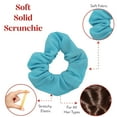 thumbnail image 3 of Motique Accessories Set of 2 Solid Hair Scrunchies for Adult Women (Sky Blue) Pony Scrunchy, 3 of 5