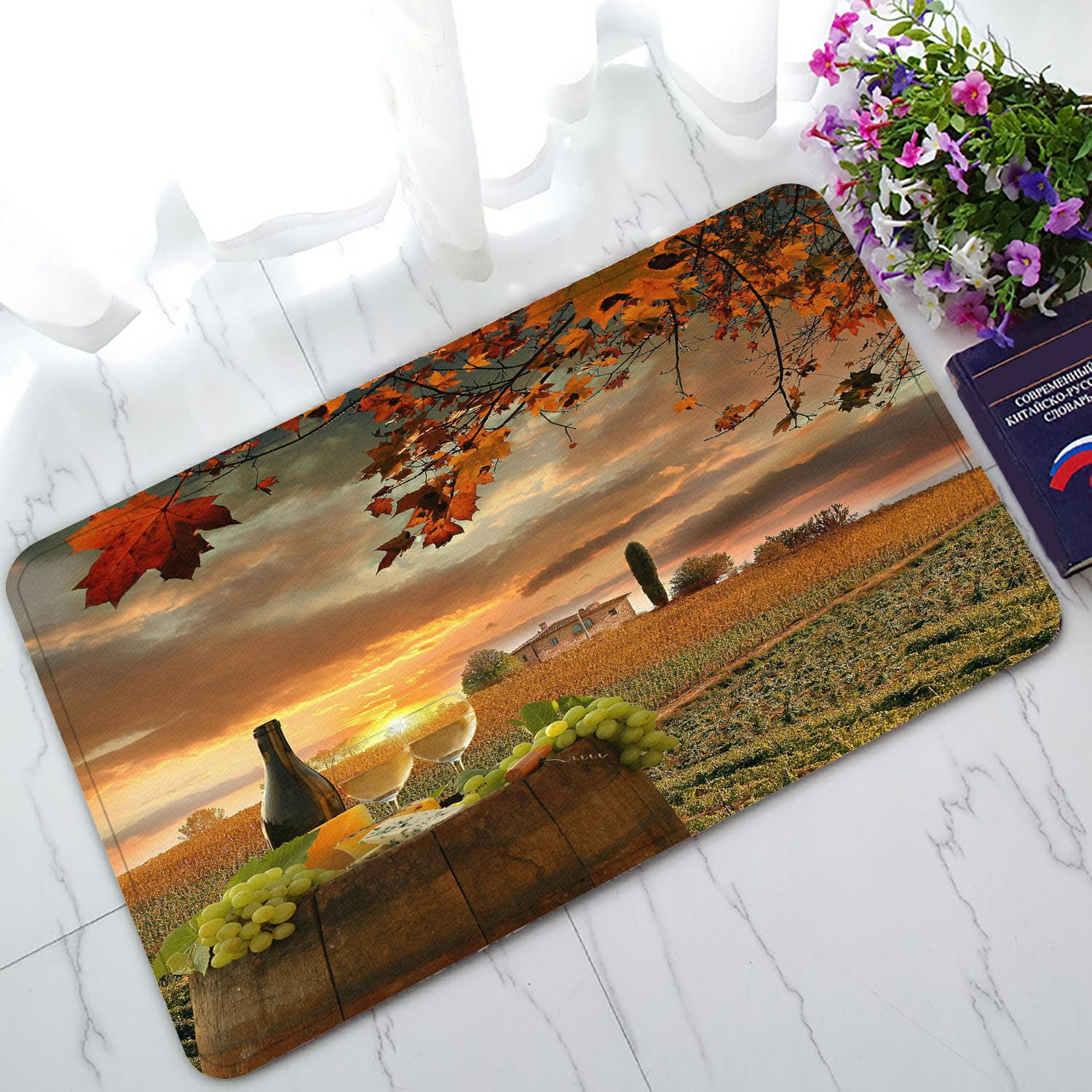 ABPHQTO White Barrel Vineyard Chianti Tuscany Italy Doormat Entrance