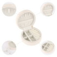 thumbnail image 4 of Unique Bargains Round Small Portable PU Leather Organizer Jewelry Box White, 4 of 7