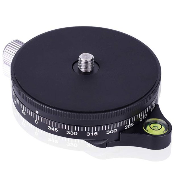 Base panorámica para cámara con placa estilo Arca Swiss, cabezal de trípode esférico panorámico de aluminio con rosca de 0,95 cm y nivel de burbuja, capacidad de carga de 10 kg.