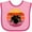Pink and Fuchsia, variant on Inktastic Drummer Musician Retro Vintage Girls Baby Bib