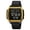 black gold, variant on Transparent Digital Watch, Unisex Square Sports Watch with Clear Case Band, Water Resistant Electronic Watch for Students, Teens, Couples Gift Idea