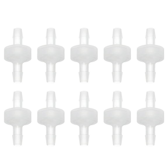 REGALWOVEN 10Pcs Non Return Check Valves, 3/16" Dia One Way Inline Hose Connector for Water Air Gas