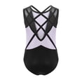 thumbnail image 4 of Haitryli Gymnastics Leotards for Girls Ballet Dance Outfit One Piece Figure Skating Jumpsuits Sports Workout Light Purple 10, 4 of 5